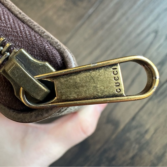 Gucci x Disney GG Supreme Ophidia Web Three Little Pigs Zip Around Wallet Beige - Picture 5 of 11